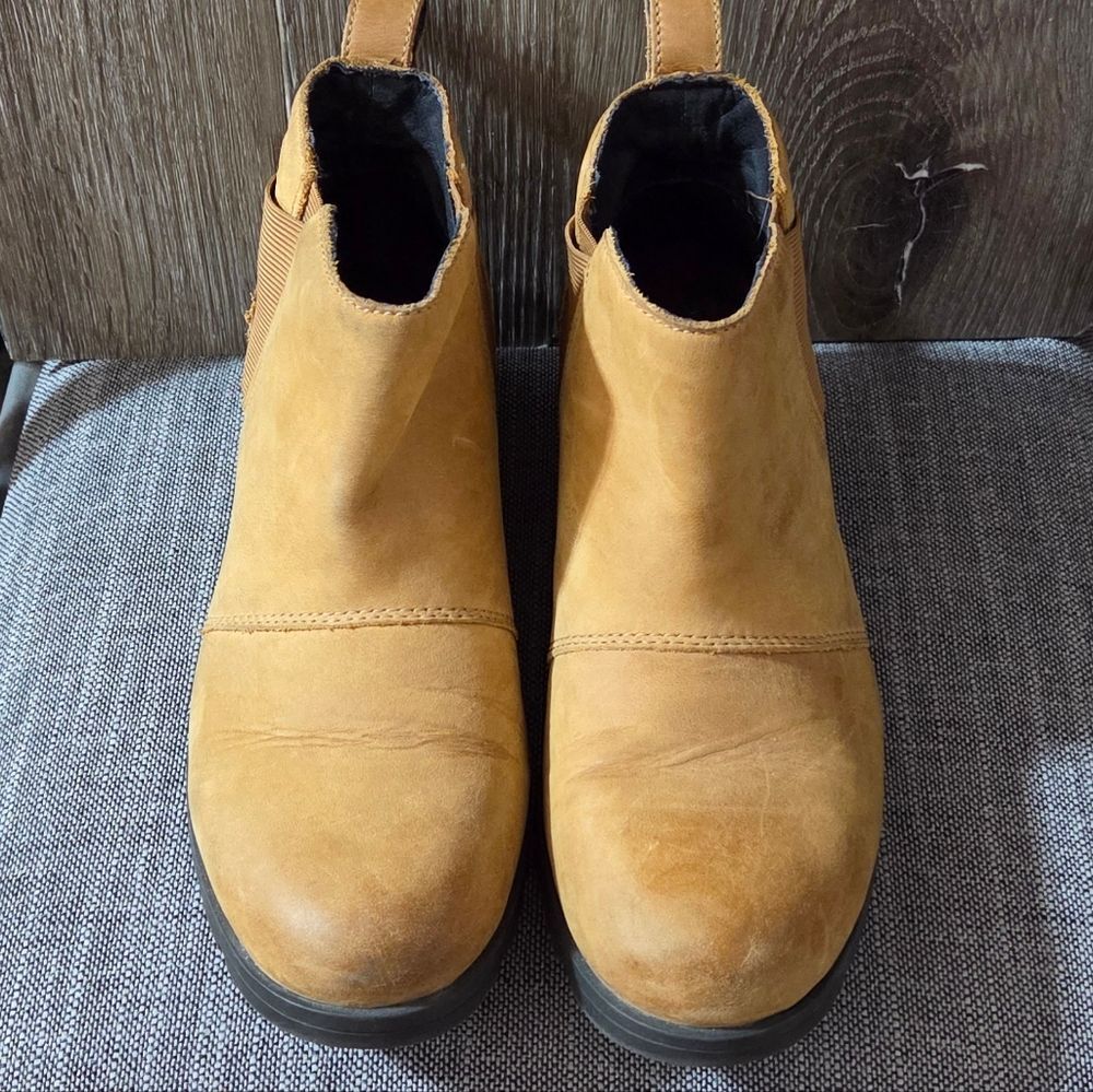 SOREL Emelie Chelsea Leather Ankle Boots 7.5 - Picture 3 of 10